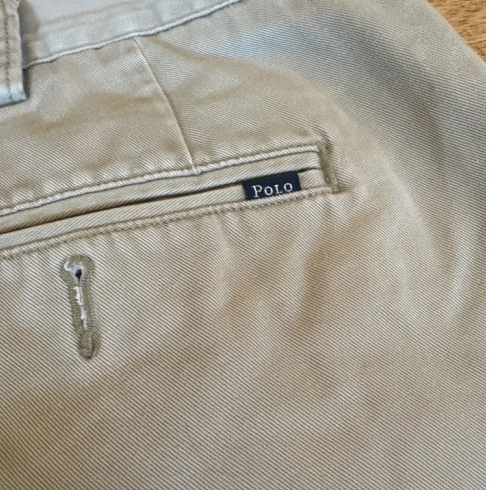 Polo Ralph Lauren Mens Classic Fit 9 Inch Chino Shorts Tan Khaki Cotton Size 42